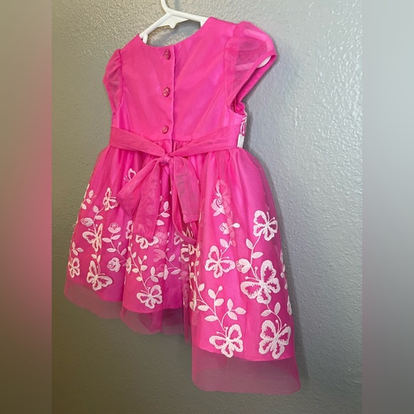 Jona Michelle Pink Butterfly Embroidered Tulle Dress | Size 12M - Picture 5 of 6